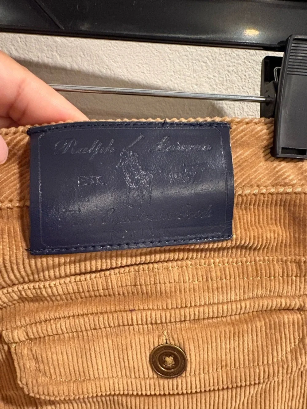 Ralph Lauren Equestrian Girls Camel Color Corduroy Pants Size 16 EUC